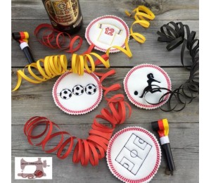 ITH Untersetzer - Fußball Ladies Silhouette